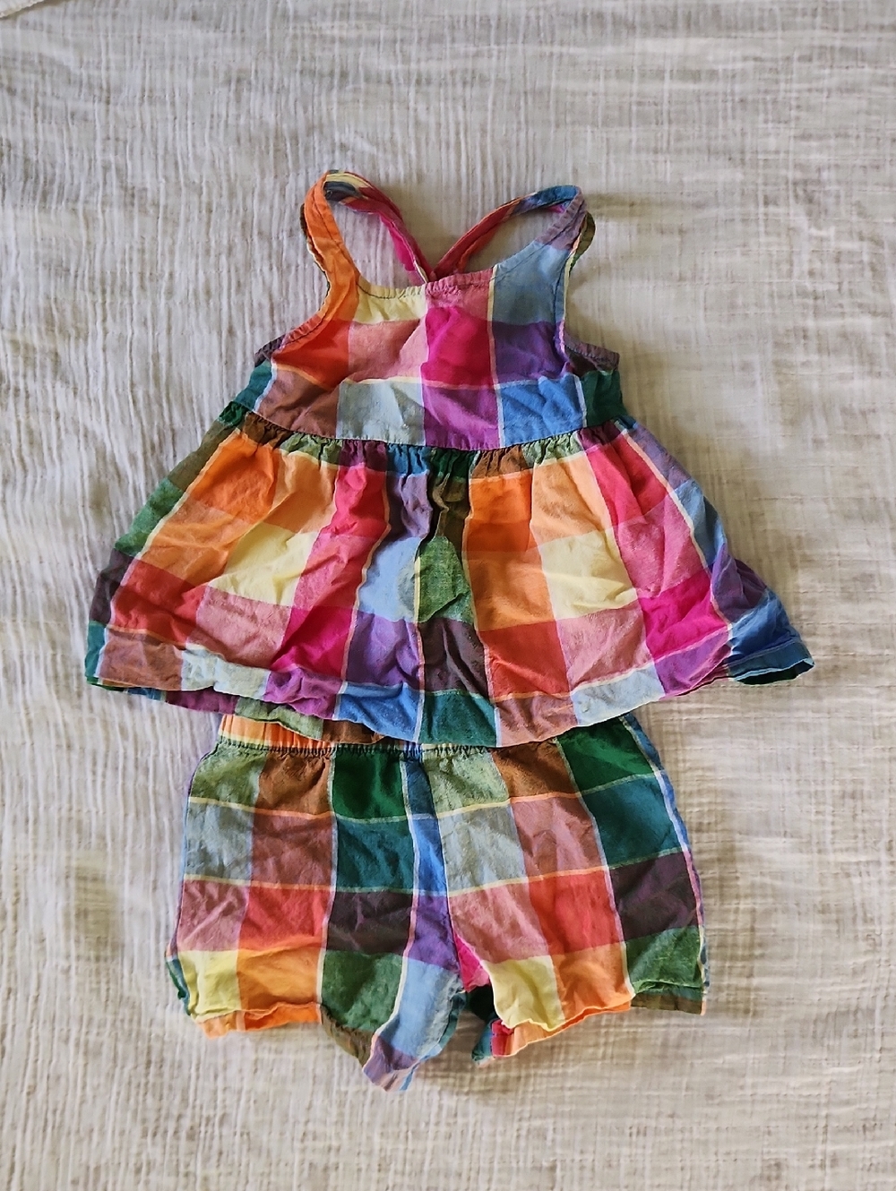 Size 5 Carter's Matching Plaid Outfit